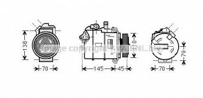 AVA QUALITY COOLING bwk383 -  Компрессор, кондиционер